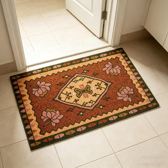 Bxaolu Rectangle Entrance Door Mat Large 16 x 24 Inch Area Entry Way Doormat Front Door Rugs Outdoors Heavy Duty Welcome Mat, Non Slip Rubber Back Low Profile for Garage