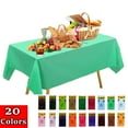 thumbnail image 1 of Bxaolu Rectangle Table Cloth, Waterproof Plastic Tablecloths for Rectangle Tables, Wipeable Disposable Plastic Table Cover for Dining, Camping, Indoor and Outdoor (72"x54", Light Green), 1 of 9