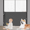 thumbnail image 1 of Bxaolu Retractable Pet Gate for Doorways and Stairs, Safety Gate for Pet, Indoor & Outdoor Use, One-Hand Operation, Easy Installation, 17.71" Tall, Expands to 49.21" Wide（Black,17.71"x49.21"), 1 of 9