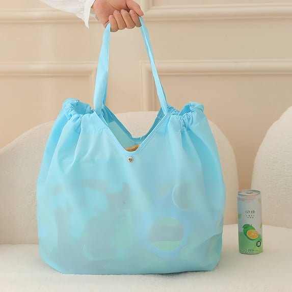 Bxaolu Reusable Grocery Bags, Large Shopping Bags, Colorful Heavy Duty Tote Bag with Handle, Washable Foldable Beach Bag