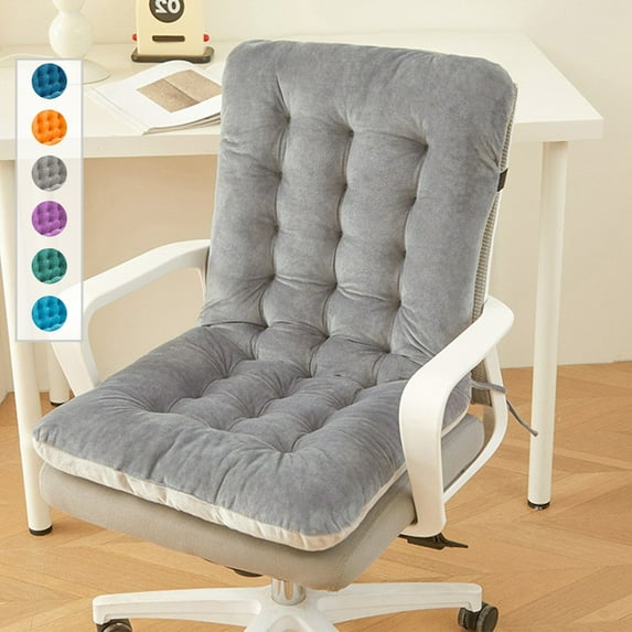 Bxaolu Rocking Chair Cushion, Thicken Seat & Back Chair Cushions with PP Cotton, Non-Slip Chair Pad with Belt for Indoor Outdoor Office Chairs, Gray, 17.2" x 39"