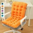 thumbnail image 1 of Bxaolu Rocking Chair Cushion, Thicken Seat & Back Chair Cushions with PP Cotton, Non-Slip Chair Pad with Belt for Indoor Outdoor Office&nbsp;Chairs, Orange, 17.2" x 39", 1 of 9
