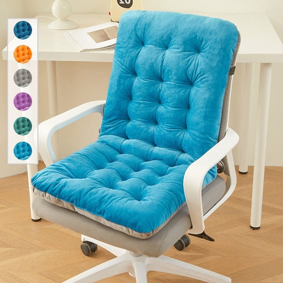 Bxaolu Rocking Chair Cushion, Thicken Seat & Back Chair Cushions with PP Cotton, Non-Slip Chair Pad with Belt for Indoor Outdoor Office Chairs, Sky Blue, 17.2" x 39"