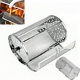 thumbnail image 1 of Bxaolu Rotisserie Basket 360-Degree Rotating for Air Fryer & Oven – Stainless Steel, Movable Door, Perfect for Chicken Wings, Veggies & Coffee Beans – Ideal for Home Bakers & Grill Enthusiasts, 1 of 9