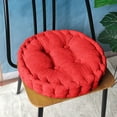 thumbnail image 1 of Bxaolu Round Floor Seat Pillows Cushions 15.75" x 15.75", Soft Thicken Yoga Meditation Cushion Tufted Corduroy Tatami Floor Pillow Reading Cushion Chair Pad Casual Seating for Adults, Red, 1 of 6