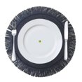 thumbnail image 1 of Bxaolu Round Placemats, Natural 15 Inch Boho Indoor Home Decor Table Mat, Hand Woven Placemat Perfect for Dining Table, Dinner Plates, Party, Black, 1 of 7