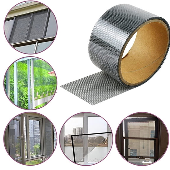 Bxaolu Screen Repair Tape| Strong Adhesive, Instantly Mend & Repair Holes and Tears in Screen Windows, Doors, RVs & More | Size 9' x 2' (1Pack)