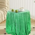 thumbnail image 1 of Bxaolu Sequin Tablecloth 47.5 Inch Round Sparkly Glitter Table Cover Overlays for Round Tables Wedding Bridal Shower Birthdays Party Prom Decorations, Mint Green, 1 of 8