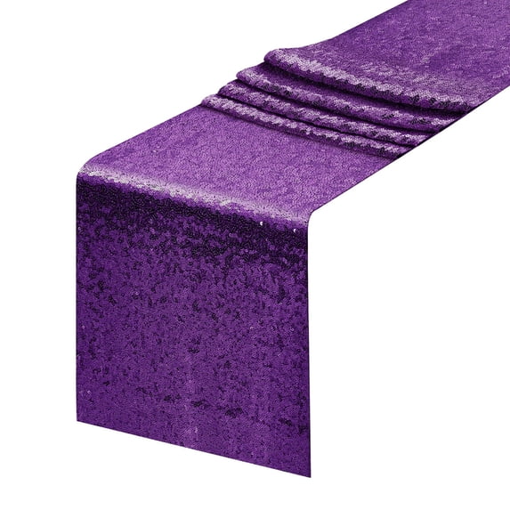 Bxaolu Sequin Wedding Table Runner Glitz Baby Shower Party Cake Table Decoration,1Pack, 12"x71"
