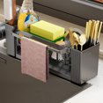 thumbnail image 1 of Bxaolu Sink Caddy Sponge Holder for Kitchen with Brush Holder and Self Drain Tray, Rustproof Kitchen Sink Organizer with Towel Rack for Sponge, Soap Dispenser Storage Accessories,(Plastic, Grey), 1 of 7