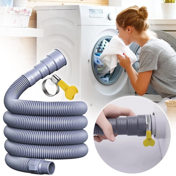 Bxaolu Sink Drain Pipe with Adjustable Adapter, 16.4 FT RV Sewer Hose Kit, Sewer Hose for RV Camper, Kitchen Garbage Disposal