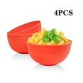 thumbnail image 1 of Bxaolu Soup Bowls, 4 Pieces Cereal Bowls, Unbreakable Color Kitchen Bowl for Oatmeal, Dessert, Snack, Lightweight Microwave Dishwasher Safe Bowls Set[Orange], 1 of 9