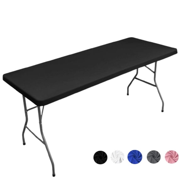 Bxaolu Spandex Rectangle Table Cloth 1 Pack, Elastic Fitted Tablecloths for Picnic, Stretch Washable Patio Table Cover for Outdoor, Camping, Banquet and Parties (30x60.25 Inch)