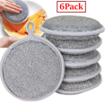 thumbnail image 1 of Bxaolu Sponges Kitchen Dish Sponge for Washing Dishes Cleaning Kitchen, All-Purpose, 6 Pack, Non Scratch, Rough Scrubbers Side for Non-Stick Cookware, Soft Microfiber Scrub Side for Dishes, 1 of 9
