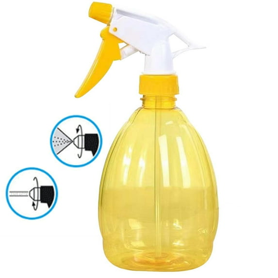 Bxaolu Spray Bottles - 1 Pack, 16.9 oz - Mist/Stream, Bright Colors, Sturdy, Leak Proof Empty Spray Bottle For Cleaning, Plants, Pet, Vinegar, BBQ, Hair, Cooking - Perfect Size, Easy to Use.(Yellow)