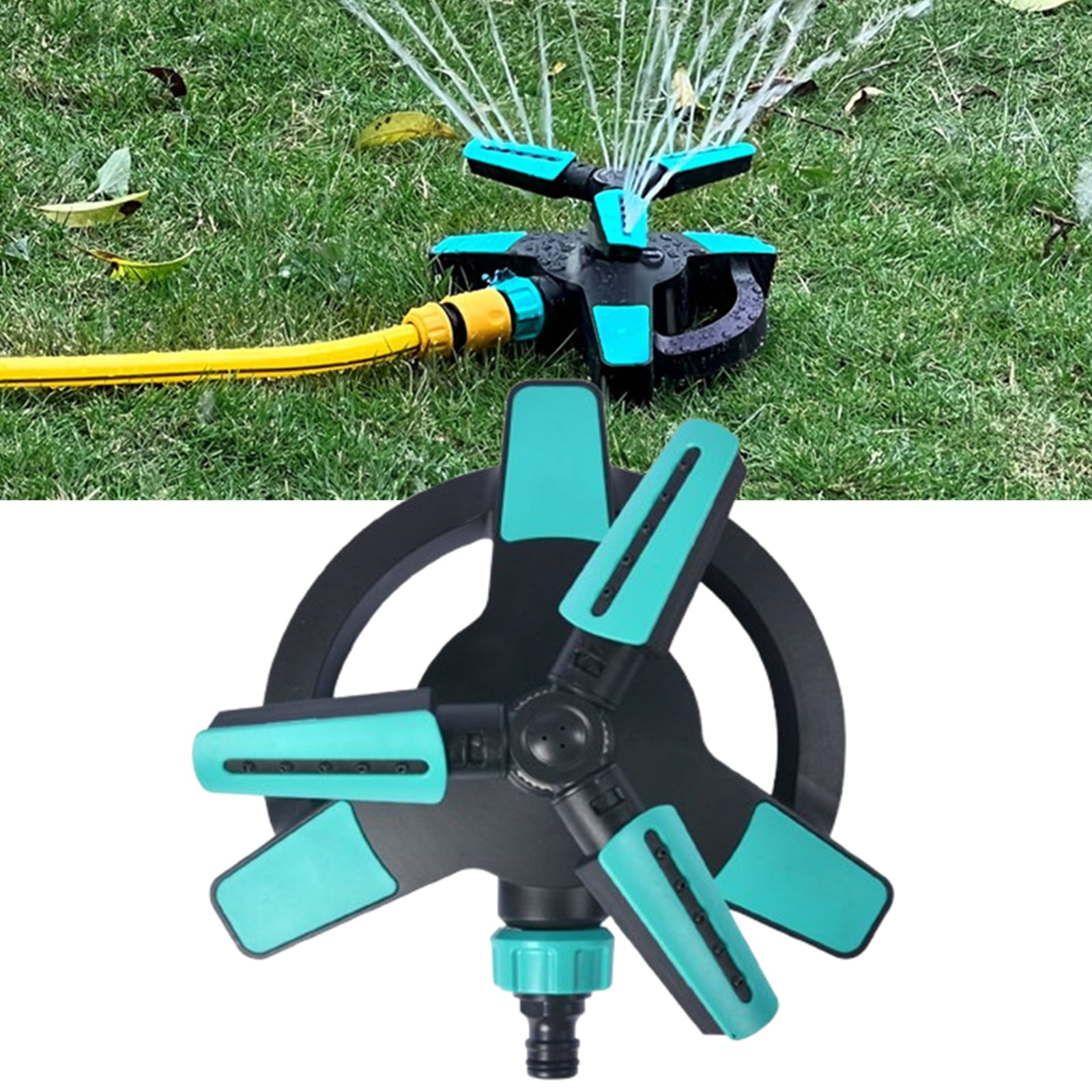 Bxaolu Sprinkler for Yard, Rotating Garden Sprinkler for Large Area Coverage, Lawn and Yard Sprinklers (Blue-1Pack)