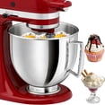 thumbnail image 1 of Bxaolu Stainless Steel Mixer Bowl 4.75 Quart Tilt-Head Stand Mixers, Stainless Steel Bowl with Handle, Dishwasher Safe, Silver, 1 of 9