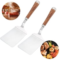 Bxaolu Stainless Steel Spatula Turner, Heavy Duty Metal Griddle Spatula for Cast Iron, Kitchen Flipper for Turning Serving, Beveled Edge & Wooden Handle, Great for Egg, Pancake, Fish, Cake, Burger
