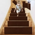 thumbnail image 1 of Bxaolu Stair Treads Carpet Non-Slip Indoor Wood Stair Treads Rugs Anti Moving Modern Stair Runners Safety for Dogs, 8" X 30", Cofee, 1 of 9