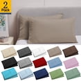 thumbnail image 1 of Bxaolu Standard/Queen Pillowcase Set - 2 Pack Brushed Microfiber 20x30 Pillowcases - Soft, Fade-Resistant, Pillow Covers with Envelope Closure - 20x30 Inches, Brown, 1 of 7