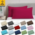 thumbnail image 1 of Bxaolu Standard/Queen Pillowcase Set - 2 Pack Brushed Microfiber 20x30 Pillowcases - Soft, Fade-Resistant, Pillow Covers with Envelope Closure - 20x230 Inches, Hot Pink, 1 of 7