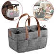 thumbnail image 1 of Bxaolu Storage Bag, Durable and Lightweight Foldable Felt Storage Bag Portable Lightly Multifunction Changeable Compartments for Car Travel Indoor, Dark Grey, 1 of 7
