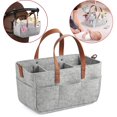 thumbnail image 1 of Bxaolu Storage Bag, Durable and Lightweight Foldable Felt Storage Bag Portable Lightly Multifunction Changeable Compartments for Car Travel Indoor, Grey, 1 of 9