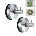 thumbnail image 1 of Bxaolu Suction Cup Wreath Hanger, Suction Cup Hooks Hanging 15 Lbs, Waterproof Suction Cup Wreath Holder for Windows, Shower, Wreaths，Smooth Doors (2, Silver), 1 of 8