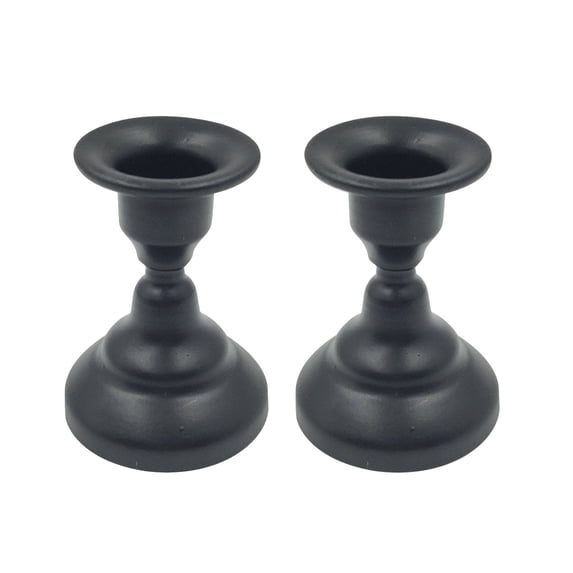 Bxaolu Taper Candle Holders Set of 2, Vintage Small Metal Candlestick Holders for Dinner Room Table Centerpiece or Mantel Wedding Party Decor