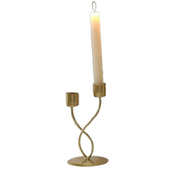 Bxaolu Taper Candle Stick Holder - Gold Candlestick Holders Metal Vintage Decor Dinner Table Dining Room Centerpieces Decorations for Wedding Fireplace Mantel Housewarming Gift