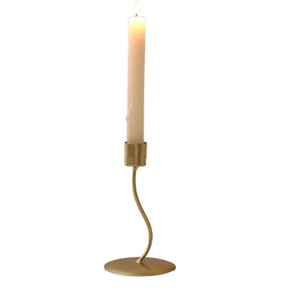 Bxaolu Taper Candle Stick Holder - Gold Candlestick Holders Metal Vintage Decor Dinner Table Dining Room Centerpieces Decorations for Wedding Fireplace Mantel Housewarming Gift