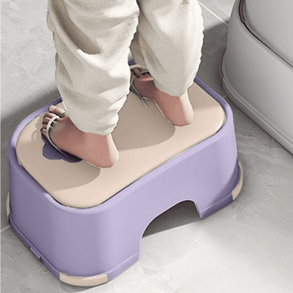 Bxaolu Toilet Stool for Adults and Ki/ds - 4.72 Inch Squatting Stool for Better Posture - Anti-Slip Step Stool for Bathroom, Potty Training, Kitchen & Sink(Multicolor, 1Pack)