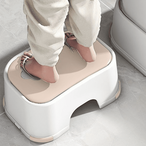 Bxaolu Toilet Stool for Adults and Ki/ds - 4.72 Inch Squatting Stool for Better Posture - Anti-Slip Step Stool for Bathroom, Potty Training, Kitchen & Sink(Pink, 1Pack)