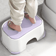 thumbnail image 1 of Bxaolu Toilet Stool for Adults and Ki/ds - 4.72 Inch Squatting Stool for Better Posture - Anti-Slip Step Stool for Bathroom, Potty Training, Kitchen & Sink(Puple, 1Pack), 1 of 7