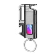 thumbnail image 1 of Bxaolu Torch Lighter, Windproof Blue Flame Lighter, Metal Keychain, Refillable Butane Lighter for Grilling, Outdoor, Barbecue and Baking Lighters (Gray), 1 of 3