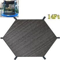 Bxaolu Trampoline Shade Cover, Trampoline Cover for 6FT 10FT 12FT 14FT Straight Pole Round Trampoline Sun Protection, Easy to Install,for Backyard Playground, Outdoor Sports Accessories (14Ft)