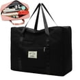 thumbnail image 1 of Bxaolu Travel Duffle Bags Weekender Overnight Bags for Women Men Foldable Carry&nbsp;on Bag &nbsp;Holiday, Shopping, Weekends, Outing, Gym (Black-22L), 1 of 8