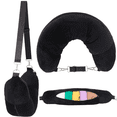 thumbnail image 1 of Bxaolu Travel Pillow for Extra Luggage: Stuffable Neck Pillow with Adjustable Neck Size | Travel Essentials | Transformable Carry-On Solution | U-Shaped Soft Velvet Cover, 1 of 9
