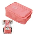 thumbnail image 1 of Bxaolu Travel Shoe Bag, Shoe Storage Pouch for Travel and Daily Use, Travel Suitcase Shoe Organizer, Travel Essentials, Portable Packing for Gym, Storage for Luggage, Closet(Pink), 1 of 9