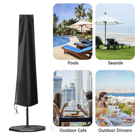 Bxaolu Umbrella Cover Oxford Fabric Patio Umbrella Covers Waterproof with Zip, for 9ft to 12ft Garden Outdoor Umbrella