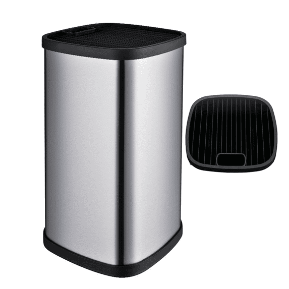 Bxaolu Universal Knife Block, Knife Holder without Knives, Stainless Steel Knife Storage Block for 3.5" to 8" Knives, with Slots for Scissors and Sharpening Rod,for Kitchen Counter