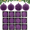 thumbnail image 1 of Bxaolu Velvet Christmas Clearance Balls Ornaments 12 PCS, 2.36" Velvet Ball Ornaments for Christmas Tree, Xmas Tree Decorations Holiday Decor, Purple, 1 of 9