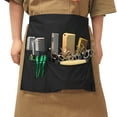 thumbnail image 1 of Bxaolu Waitress Apron Server Apron with Multiple Pockets, Half Apron with Adjustable Belt for Waitress, Waiter, Women Men Server, Waist Apron for Restaurant, Bistro, Kitchen, Black, 1 of 9