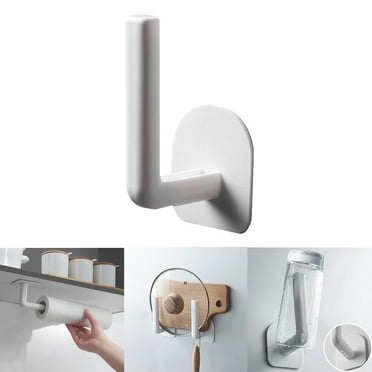 Bxaolu Wall Mounted Plastic Paper Towel Holder, Roll Organizer for Kitchen, Bathroom, Craft Room