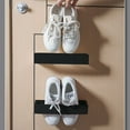thumbnail image 1 of Bxaolu Wall Mounted Shoes Rack 2Pack with Sticky Hanging Strips, Plastic Shoes Holder Storage Organizer,Door Shoe Hangers, 1 of 6