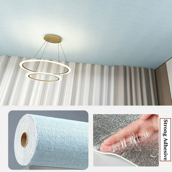 Bxaolu Wallpaper Self Adhesive Peel and Stick Wall Pattern for Living Room TV Ceiling Wall Store Backdrops Thick Wallpaper EVA DIY Decorative Roll(197"x19.6")