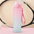thumbnail image 1 of Bxaolu Water Bottle, 27 oz Plastic Water Bottles with Leak Proof Lid and Straw, Portable, BPA Free Sports Water Bottle for Fitness, Gym and Outdoor Sports, Gradient Pink, 1 of 6