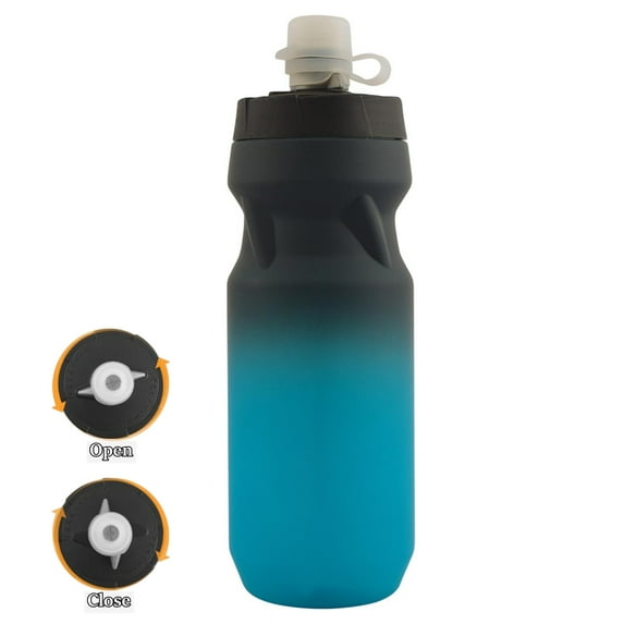 Bxaolu Water Bottles, 20.5 oz Water Bottles, Sports Water Bottle with Lid and Straw, Quick & Easy Hydration, Gym Water Bottles, Squeeze Bottle for for Fitness, Outdoor, Blue