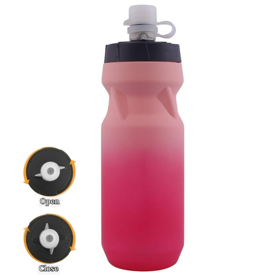 Bxaolu Water Bottles, 20.5 oz Water Bottles, Sports Water Bottle with Lid and Straw, Quick & Easy Hydration, Gym Water Bottles, Squeeze Bottle for for Fitness, Outdoor, Pink