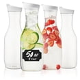 thumbnail image 1 of Bxaolu Water Carafe with Lid, 50 Oz Round Plastic Pitcher for Drinks, Milk, Bar Supplies, Iced Tea, Juice Containers with Lids for Fridge, BPA-Free, 1500ML, 4 Pack, 1 of 9